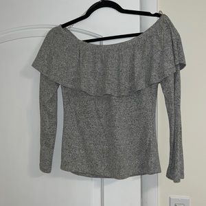 Off the Shoulder Gray sweater